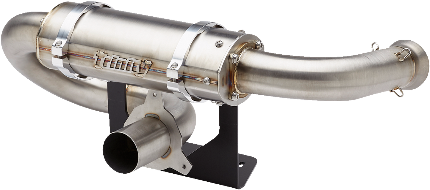TRINITY RACING Center Exit Slip-On Muffler - Without Tip TR-4184S