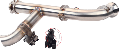 TRINITY RACING Side Piece Header Pipe - with Electronic Cutout TR-4180HP