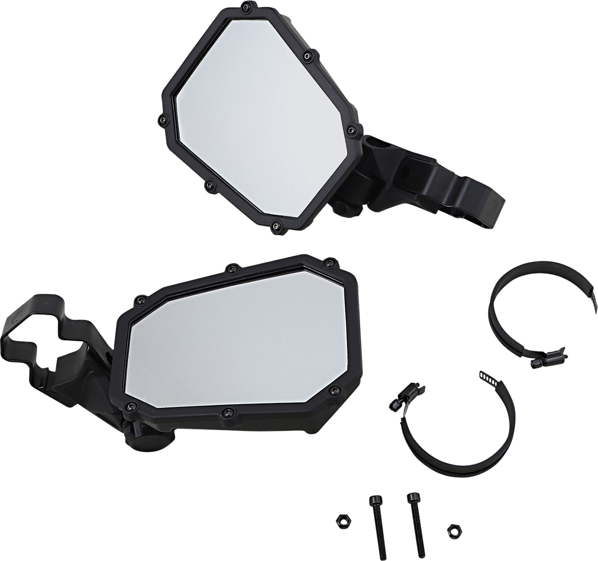 MOOSE OFFROAD Mirror - Elite Pro - Side View - Octagon - Black MEMIRKIT-ES2CCS