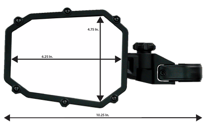 MOOSE OFFROAD Mirror - Side View - Octagon - Black MUTVMIR-ES1-CCS