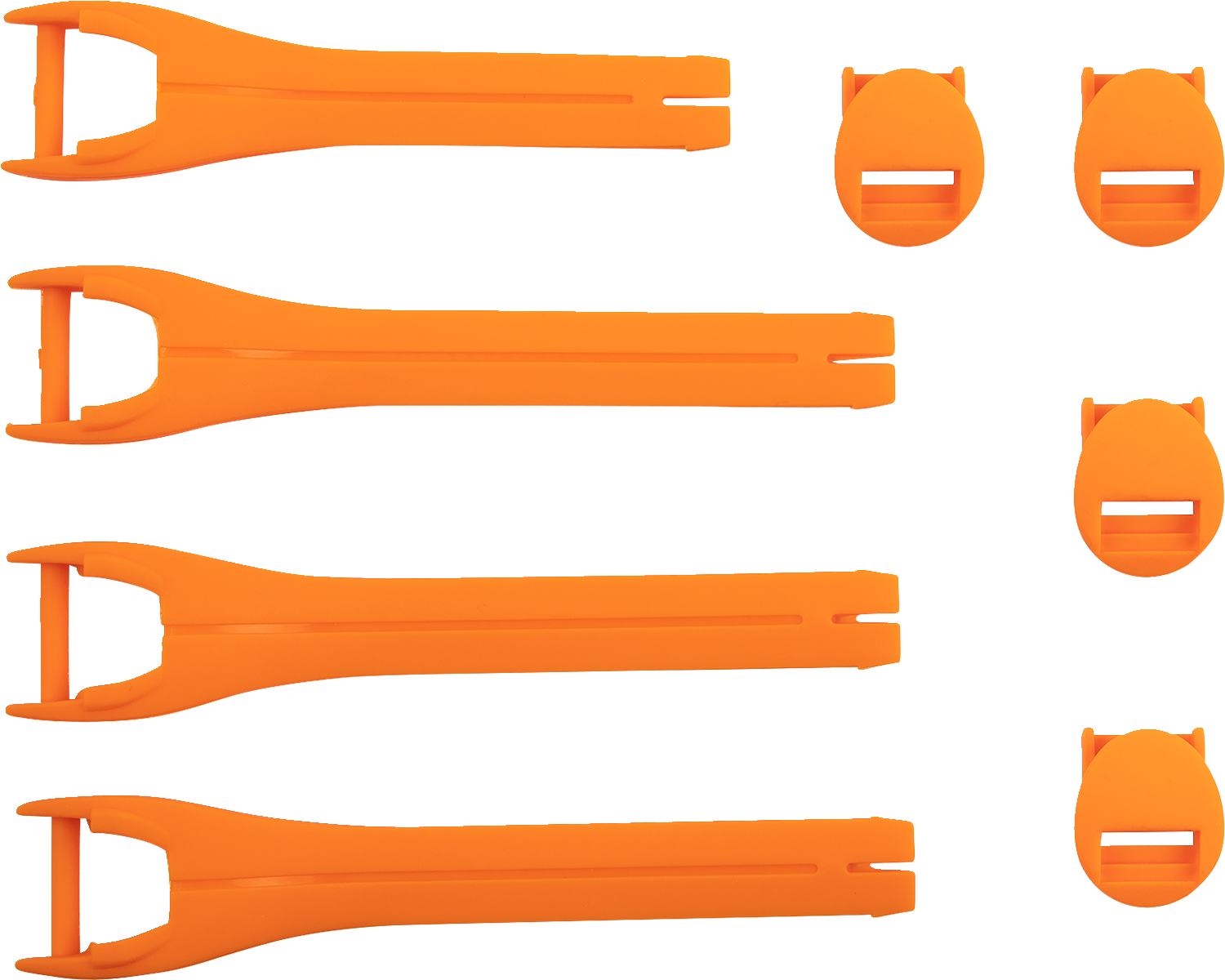 MOOSE OFFROAD Qualifier Boot Strap Kit - Orange - Size 7-9 3430-1014