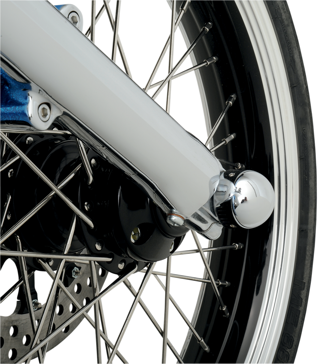 LA CHOPPERS Axle Caps - Dome - Chrome - Pair LA-7810-00