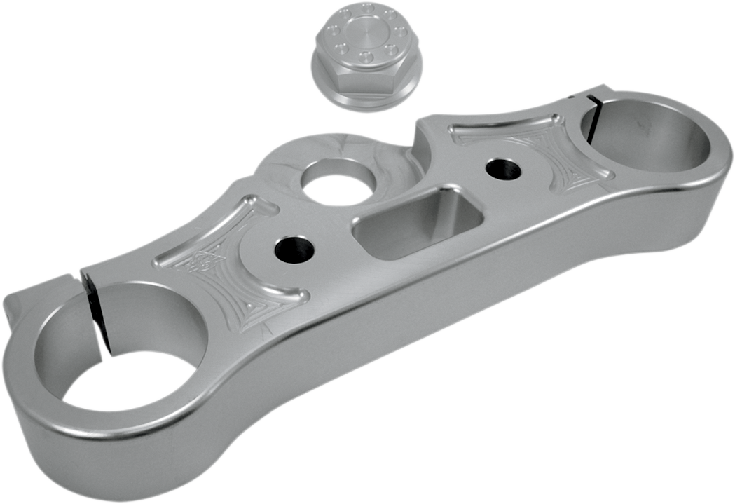 JOKER MACHINE Upper Triple Tree - Clear Anodized - '08-'16 FXD 10-330S