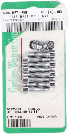 GARDNER-WESTCOTT Bolt Kit - Lifter Base - Socket-Head - Twin Cam P-88-26