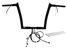 FAT BAGGERS INC. EZ Install Wired 1-1/4" Pointed Top Handlebar Kit - 12" - Black 901912-B