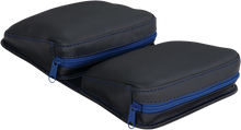 SHOW CHROME Kaliber Dash Pouch - Black with Blue Zipper H44-4ZBLUE