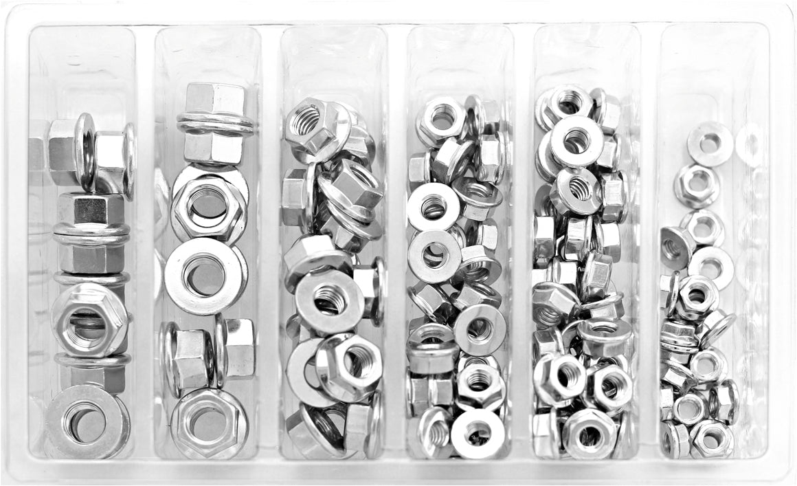 Flange Nut Assortment 140 Piece Kit