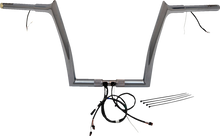 FAT BAGGERS INC. EZ Install Wired 1-1/4" Pointed Top Handlebar Kit - 12" - Chrome 901912