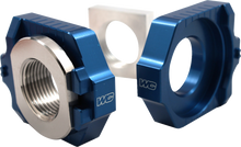 WORKS CONNECTION Elite Axle Block Kit - Blue - Gas Gas/Husqvarna/KTM 17-251