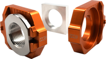 WORKS CONNECTION Elite Axle Block Kit - Orange - Gas Gas/Husqvarna/KTM 17-264