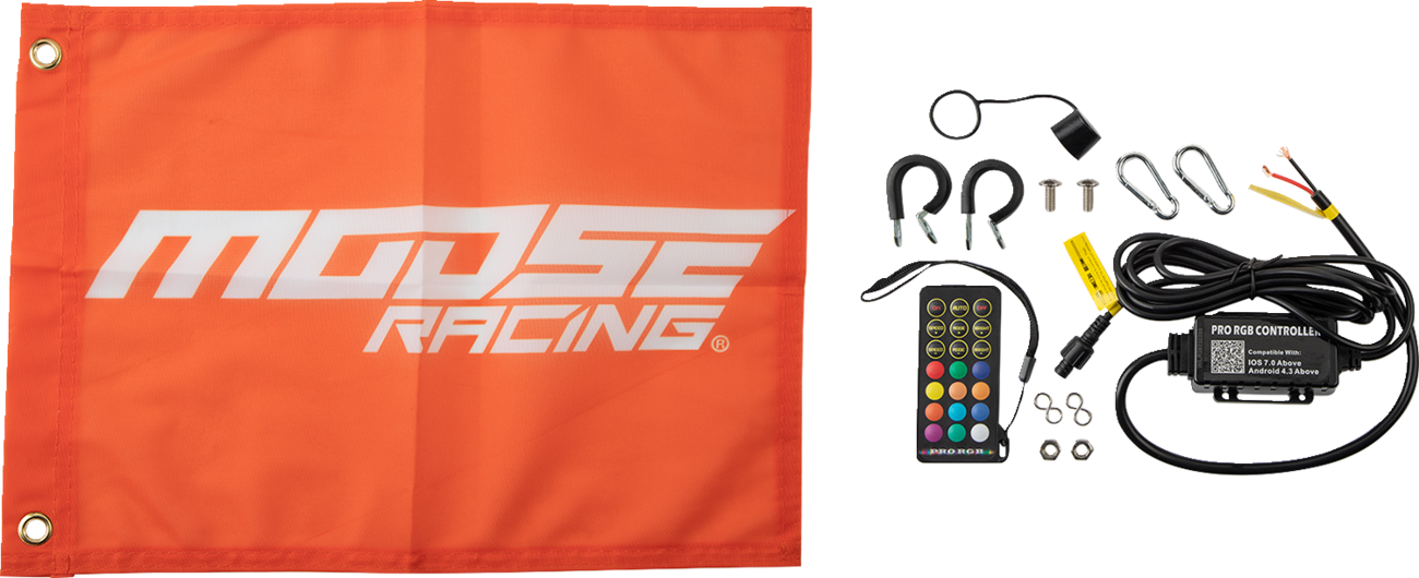 MOOSE OFFROAD 3' Whip Light - RGB - Black - Chase SB-CHSBTR-131PU