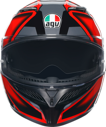 AGV K3 Helmet - Compound - Black/Red - Large 2118381004009L