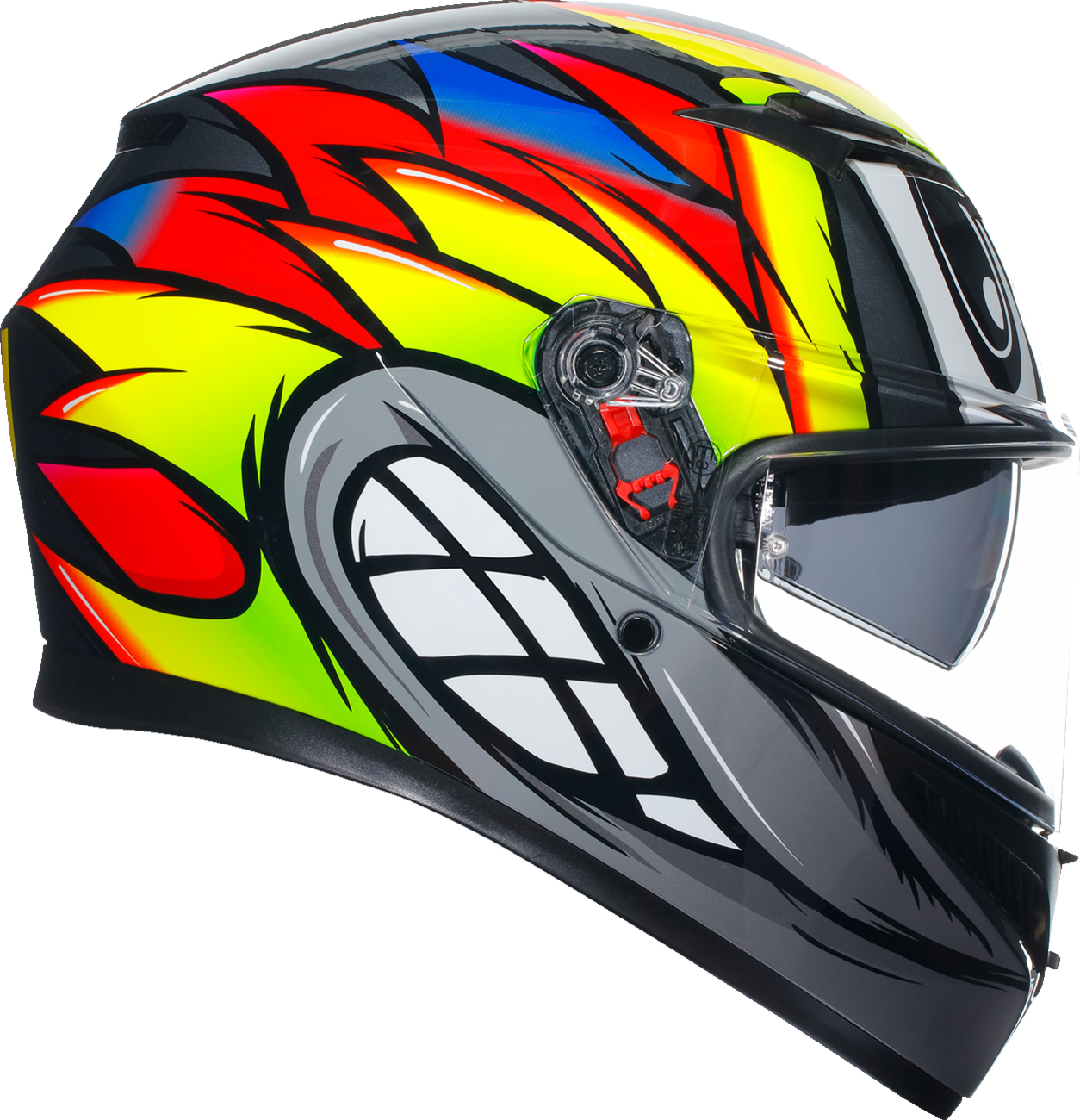 AGV K3 Helmet - Birdy 2.0 - Gray/Yellow/Red - Large 2118381004012L