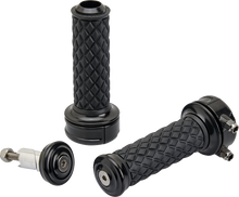 BILTWELL Alumicore Grips - Custom - Black 6606-201-01