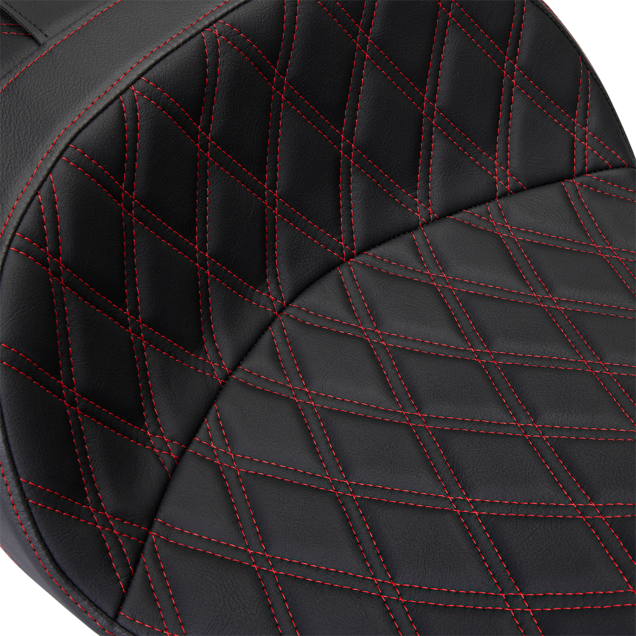 DRAG SPECIALTIES SEATS Freedom Seat - Vinyl - Double Diamond Red Stitch - FLH '09-'23 0801-1484