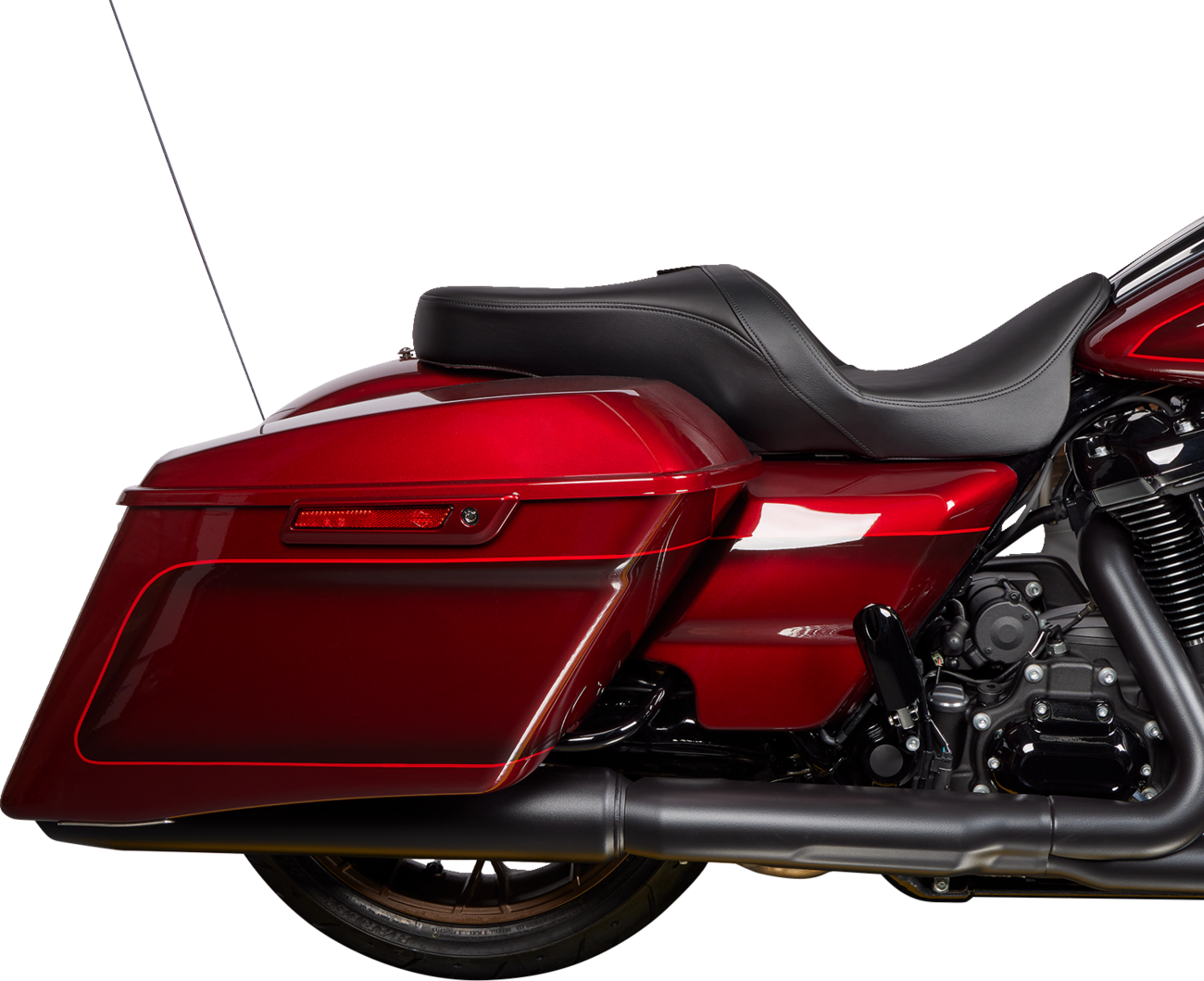 DRAG SPECIALTIES SEATS Freedom Seat - Solar Leather - Black - Smooth - FLH '09-'23 0801-1485