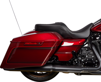 DRAG SPECIALTIES SEATS Freedom Seat - Solar Leather - Black - Smooth - FLH '09-'23 0801-1485