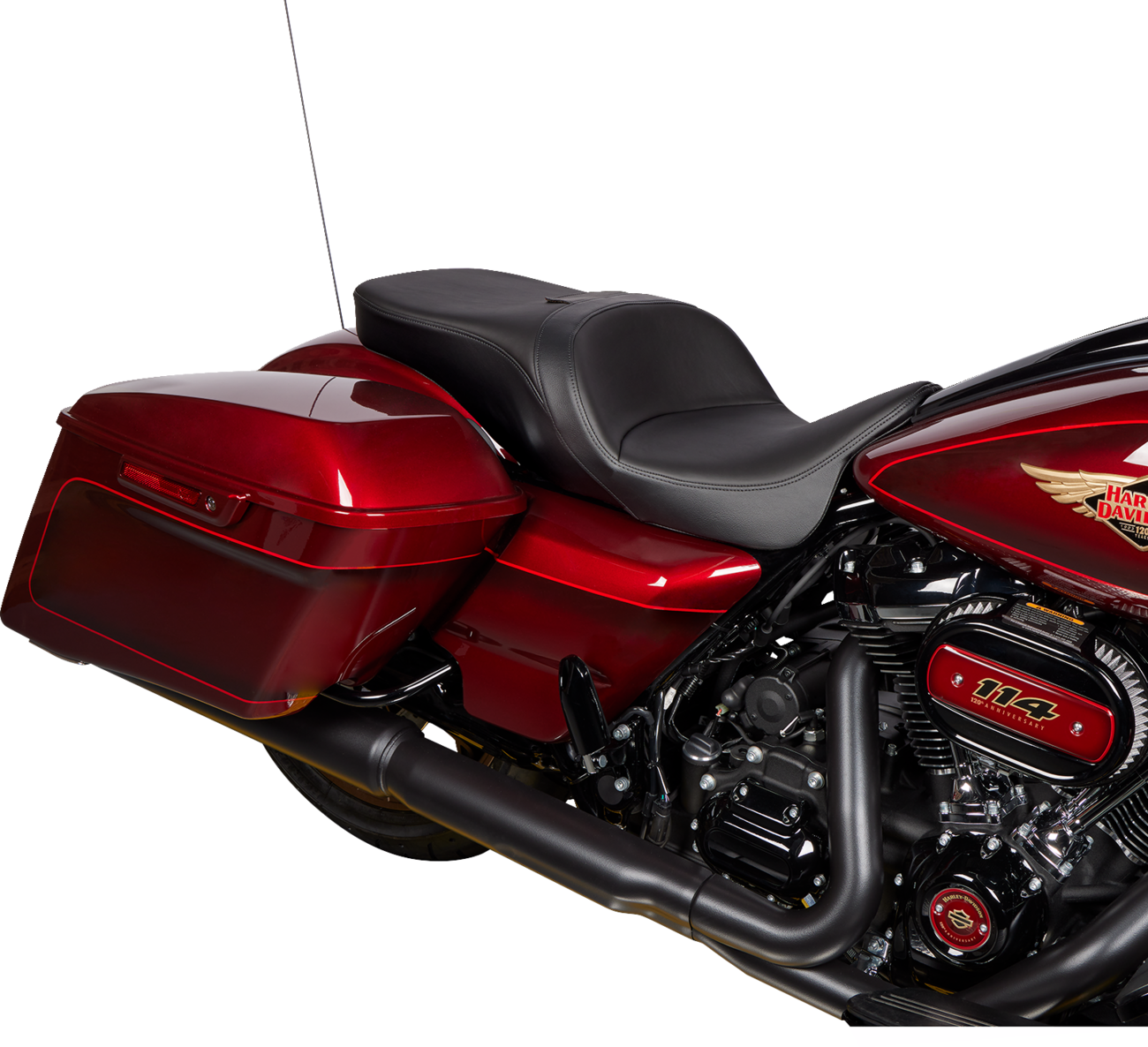 DRAG SPECIALTIES SEATS Freedom Seat - Solar Leather - Black - Smooth - FLH '09-'23 0801-1485