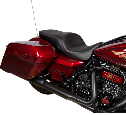 DRAG SPECIALTIES SEATS Freedom Seat - Solar Leather - Black - Smooth - FLH '09-'23 0801-1485