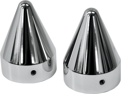 LA CHOPPERS Axle Caps - Spike - Chrome - Pair LA-7811-00