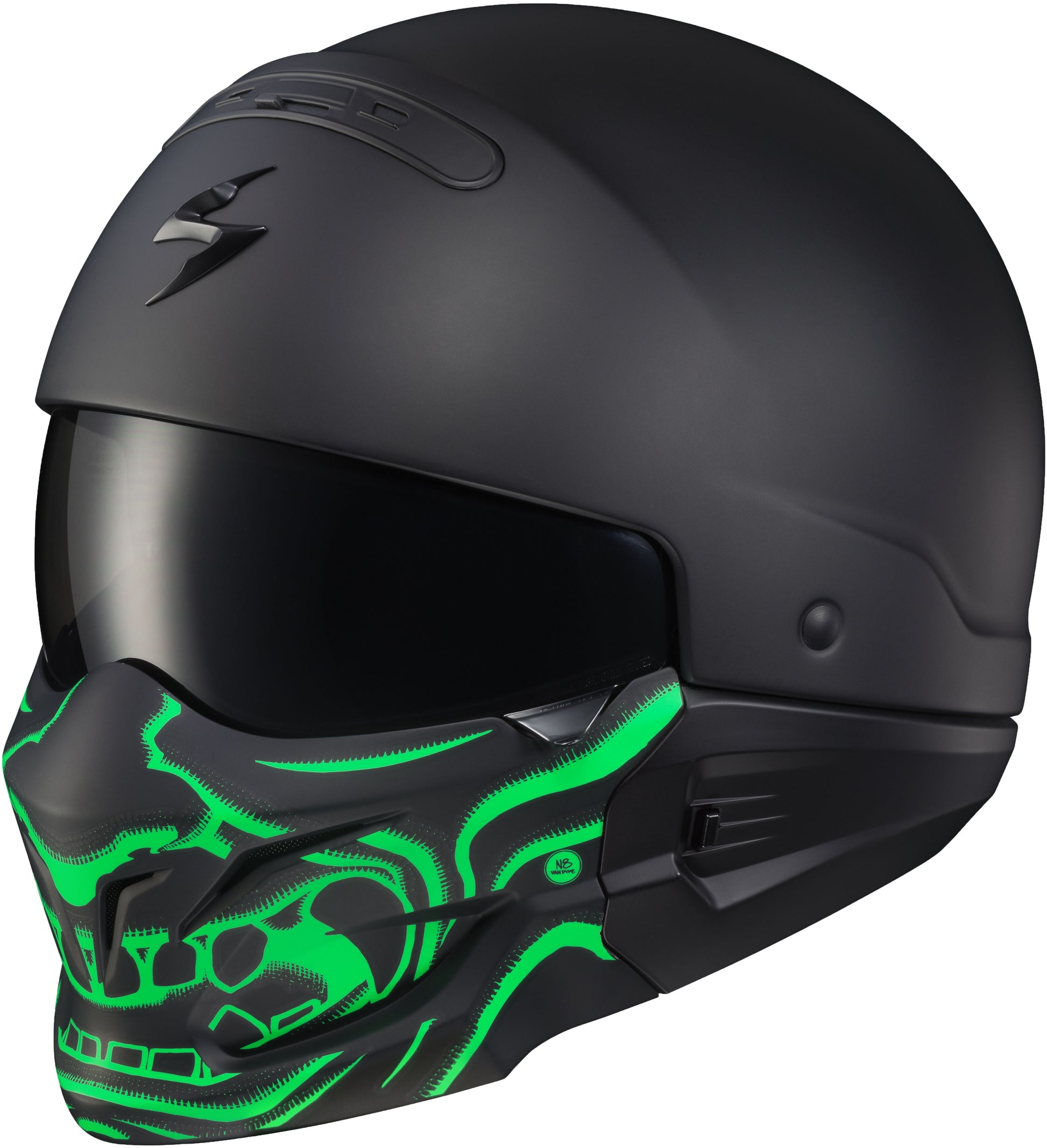Covert Face Mask Samurai Glow In The Dark Green