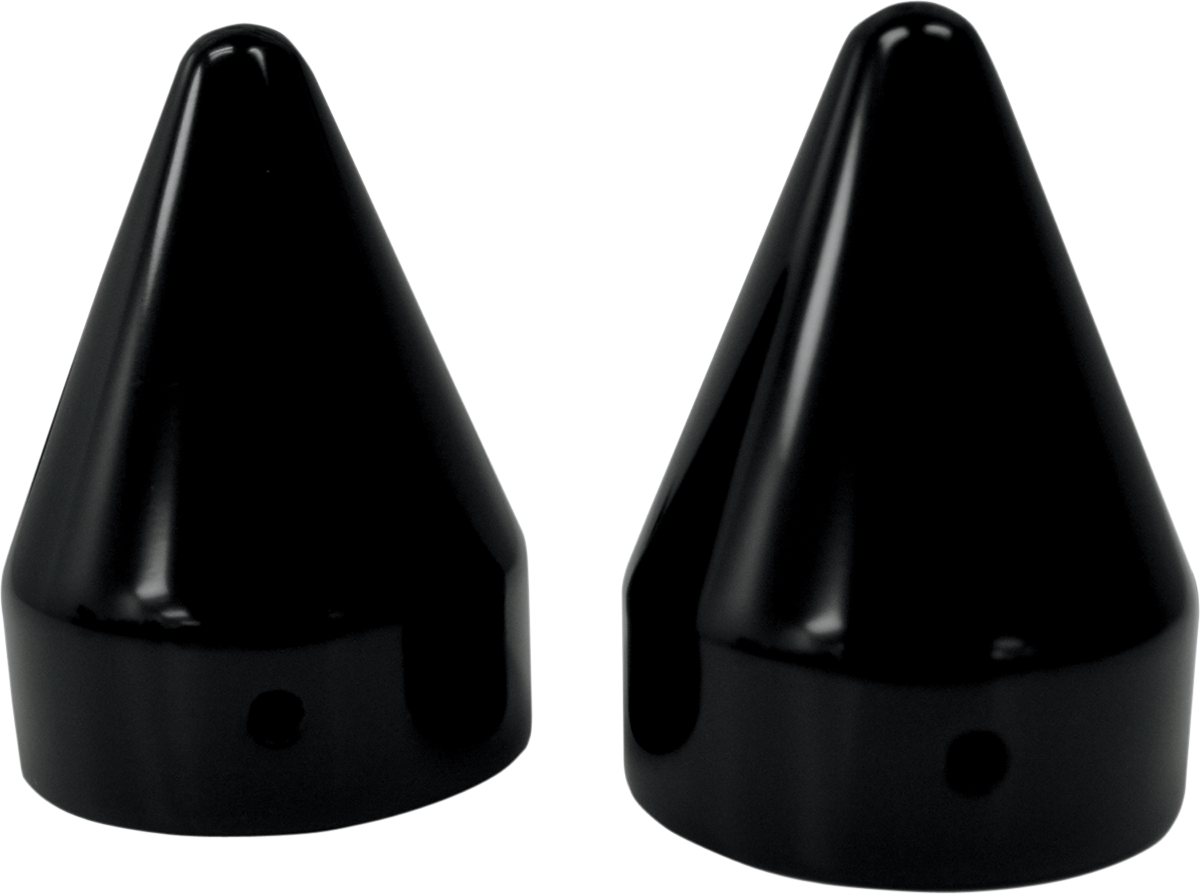 LA CHOPPERS Axle Caps - Spike - Black - Pair LA-7811-00B