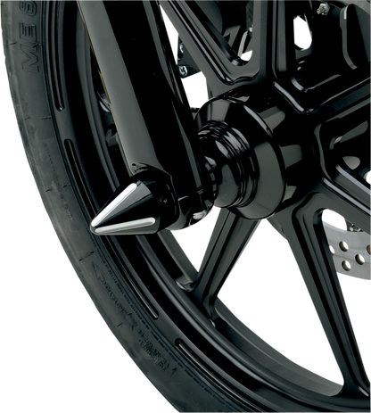 LA CHOPPERS Axle Caps - Spike - Black Cut - Pair LA-7813-00B