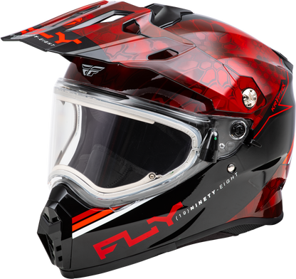 Trekker Cw Conceal Helmet Elec Shld Red/Black Xl