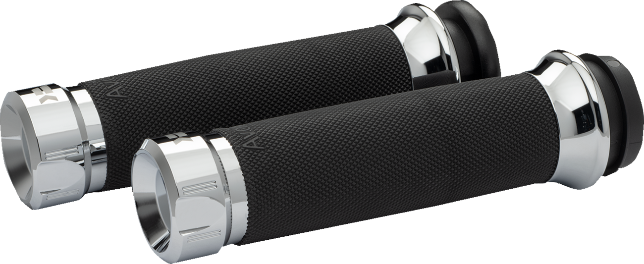 KHROME WERKS Klassic Grips - Custom Contour - Cable - Chrome 500285