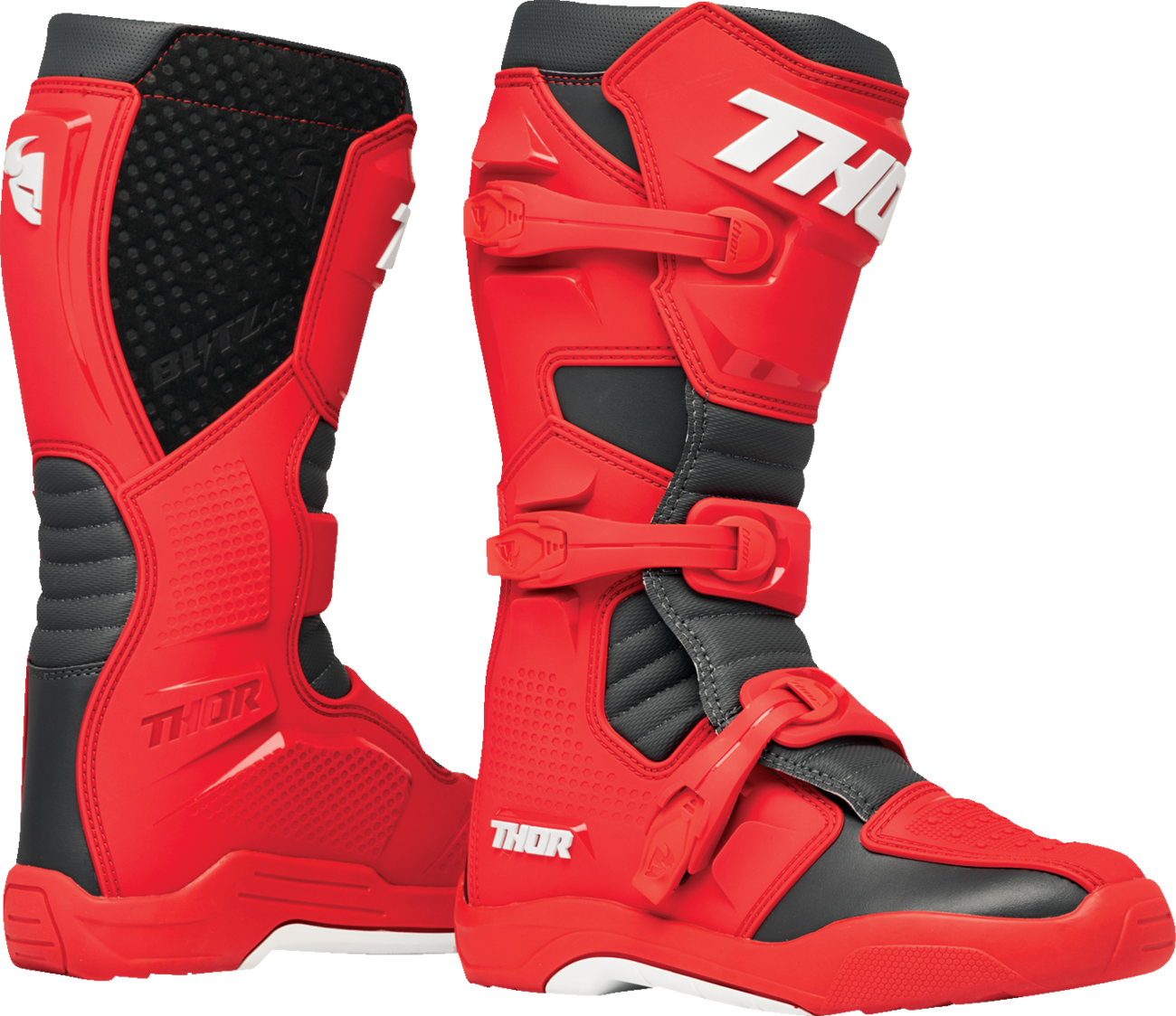 THOR Blitz XR Boots - Red/Charcoal - US 7 3410-3109