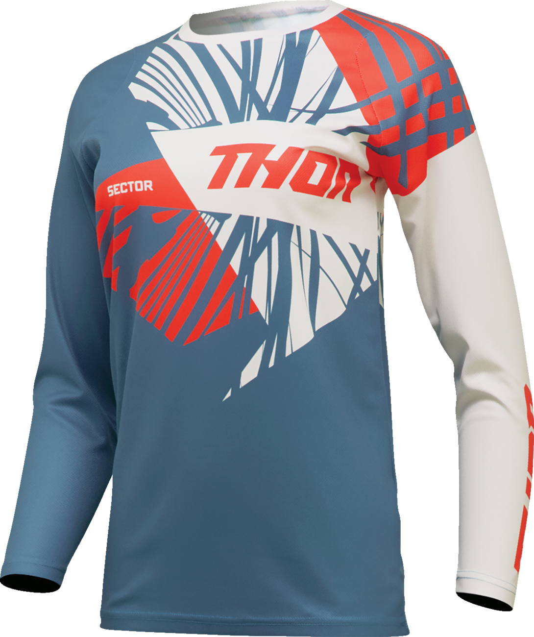 THOR Women's Sector Split Jersey - Blue Steel/Vintage White - Medium 2911-0296