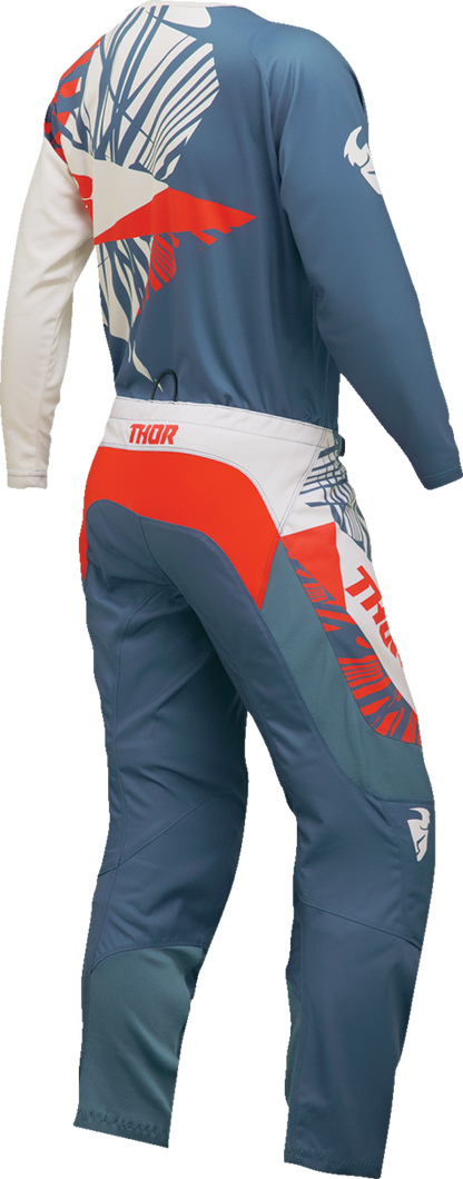 THOR Women's Sector Split Jersey - Blue Steel/Vintage White - Large 2911-0297