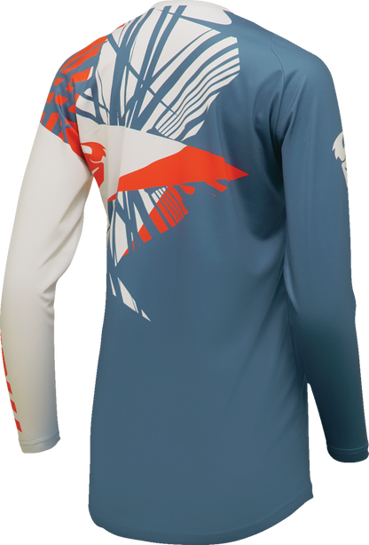 THOR Women's Sector Split Jersey - Blue Steel/Vintage White - Large 2911-0297