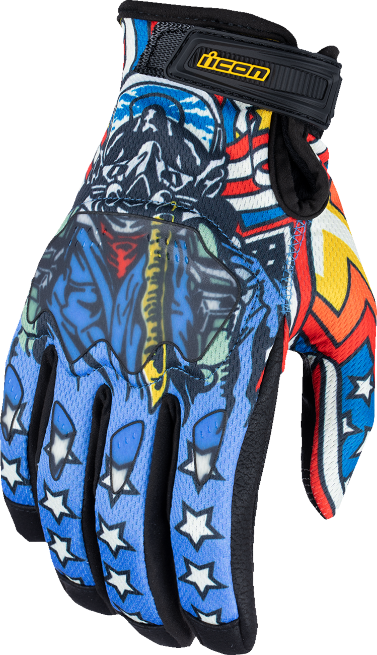 ICON Hooligan™ CE Flyboy Gloves - Blue - Small 3301-4709