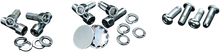 GARDNER-WESTCOTT Polished Swing Arm Bolts - 7/16"-14 x 1-1/4" with Center Cap Plugs P-80-79