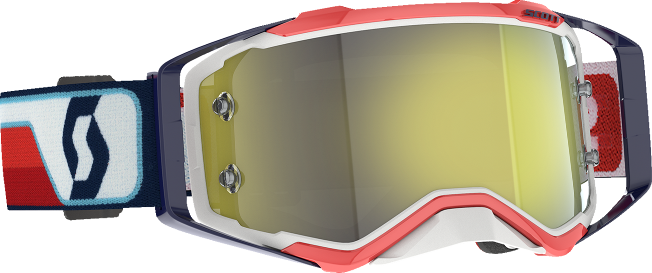SCOTT Prospect Goggle - Red/White - Yellow Chrome Works Lens 272821-1005289