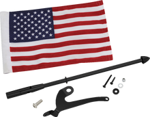 SHOW CHROME Folding Flag Pole - Left - Black - Can-Am - Spyder 41-203LBK