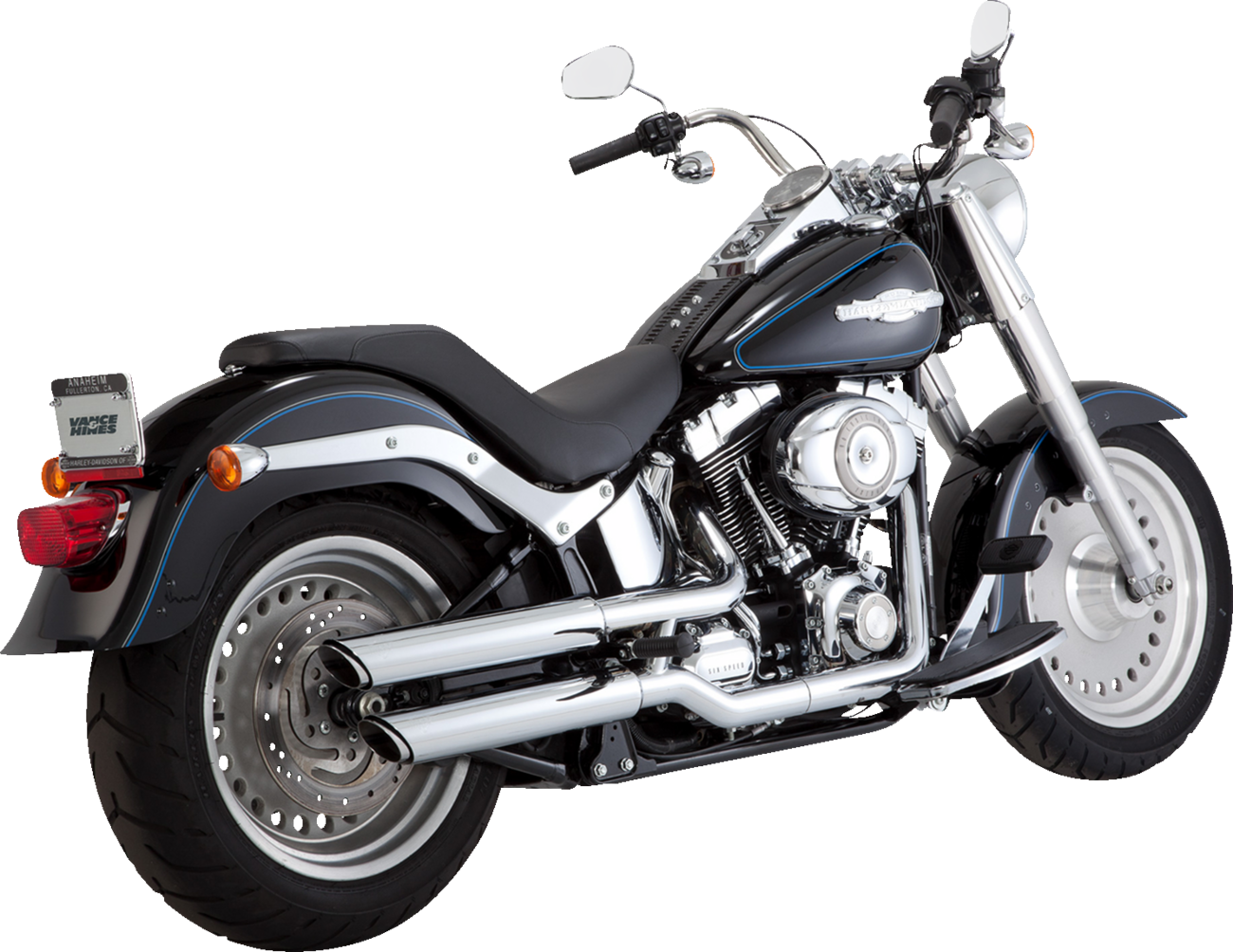 VANCE & HINES Twin Slash 3" Slip-On Mufflers - Chrome 16844