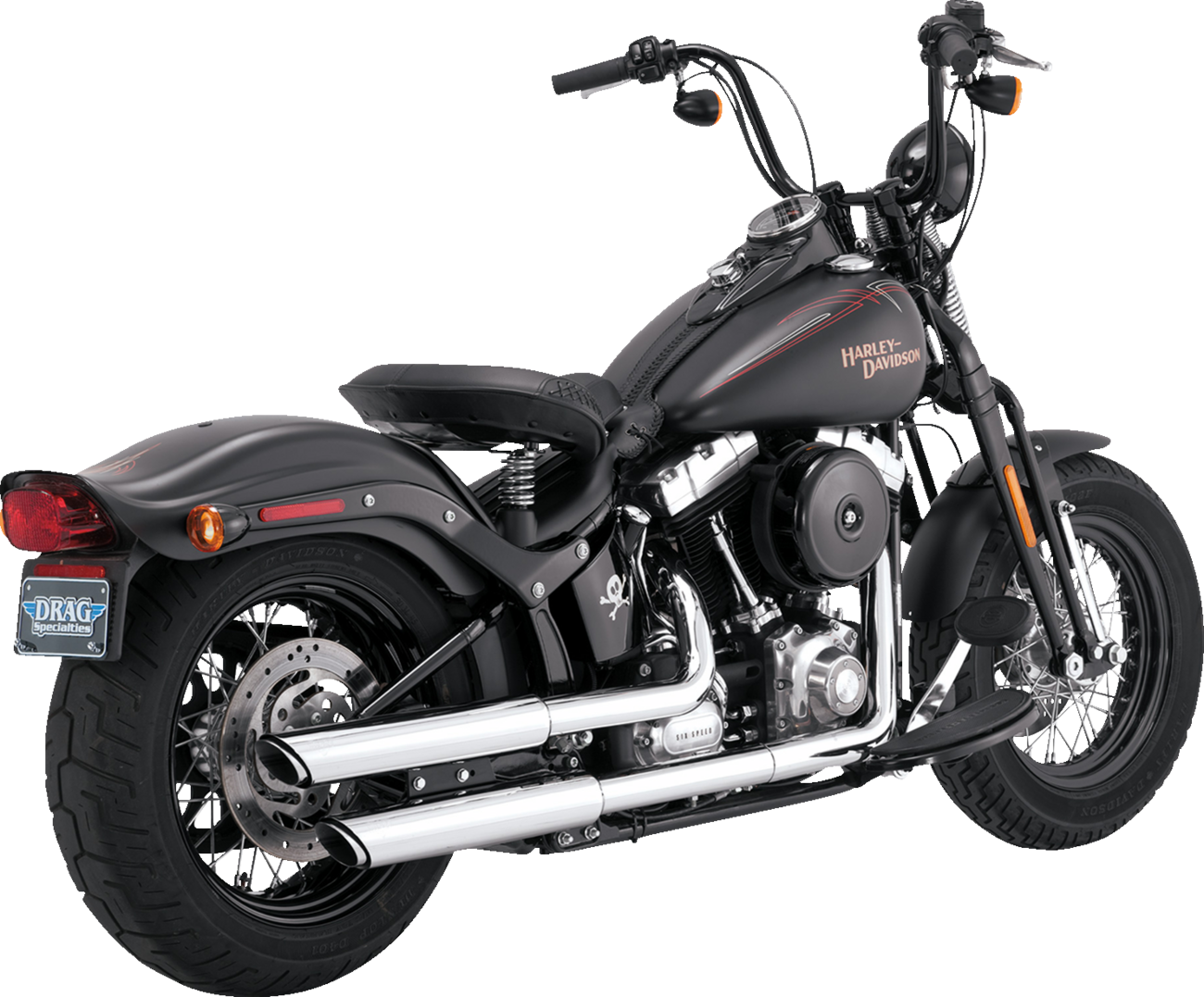 VANCE & HINES 3" Twin Slash Slip-On Mufflers - Chrome 16842