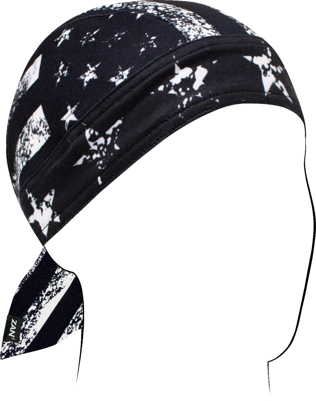 ZAN HEADGEAR Flydanna® Sportflex® - Distressed Flag - Black/White ZL164