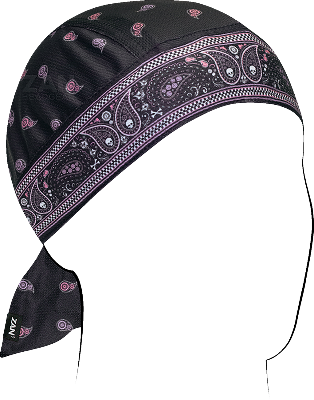 ZAN HEADGEAR Flydanna® Polyester Micromesh - Classic Bandanna - Pink/Purple ZM019