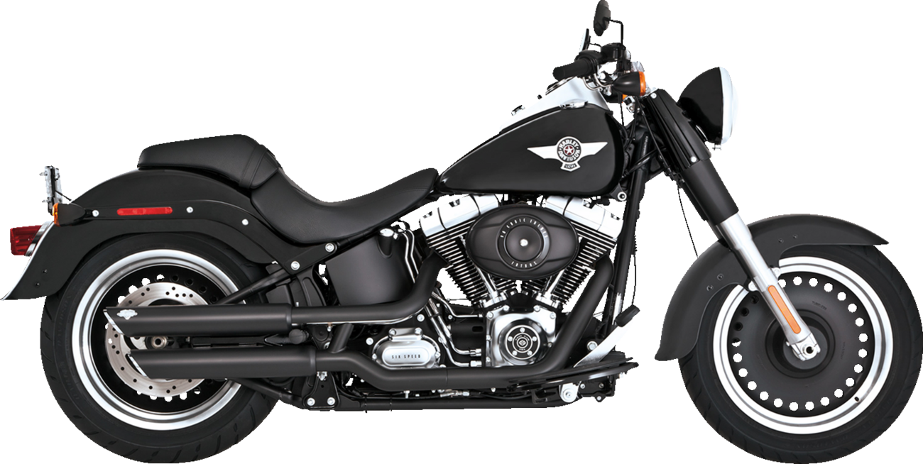 VANCE & HINES Twin Slash 3" Slip-On Mufflers - Black 46844