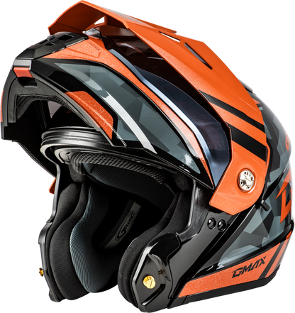 Md 74 Striker Modular Helmet W Smk Shield Blk/Gry/Or Mtlc Xl