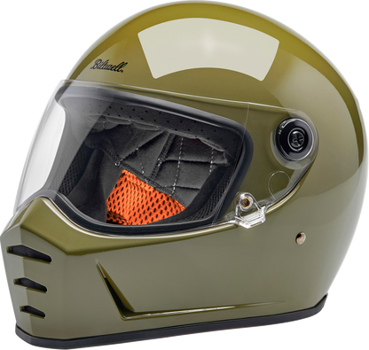 BILTWELL Lane Splitter Helmet - Gloss Olive Green - Large 1004-154-504