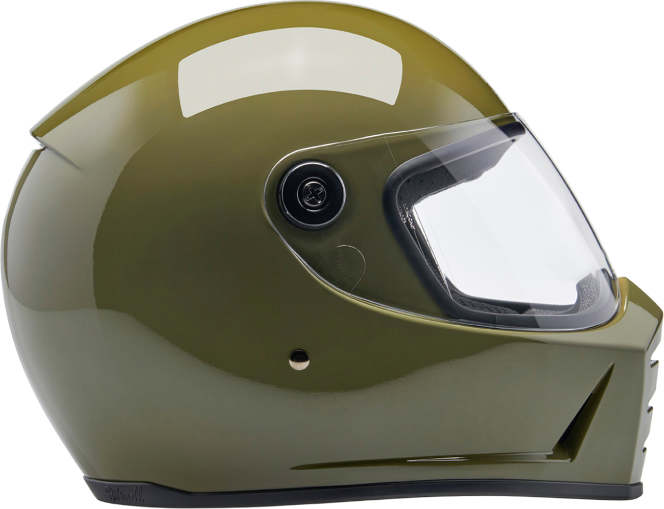 BILTWELL Lane Splitter Helmet - Gloss Olive Green - Small 1004-154-502