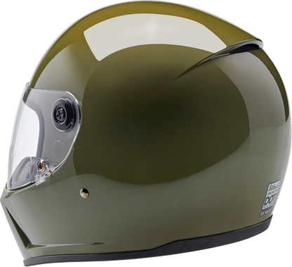 BILTWELL Lane Splitter Helmet - Gloss Olive Green - Large 1004-154-504