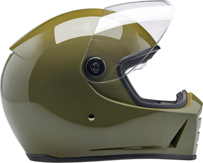 BILTWELL Lane Splitter Helmet - Gloss Olive Green - Large 1004-154-504