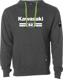 FACTORY EFFEX Kawasaki Sixty Two Pullover Hoodie - Heather Charcoal - Large 27-88104