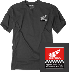 FACTORY EFFEX Honda Starting Line T-Shirt - Heather Charcoal - Large 27-87304