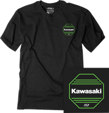 FACTORY EFFEX Kawasaki Octagon T-Shirt - Heather Black - XL 27-87116